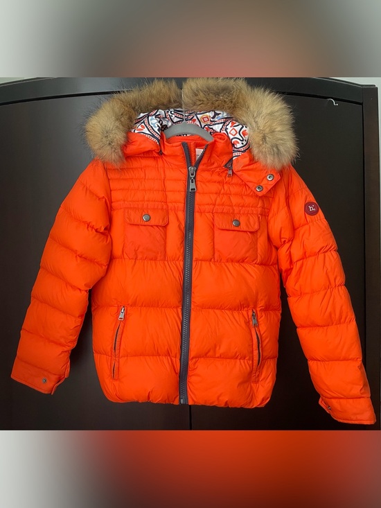 MonnaLisa Other - MonnaLisa Hitch hiker Orange Jacket with real fur collar Size 10-12